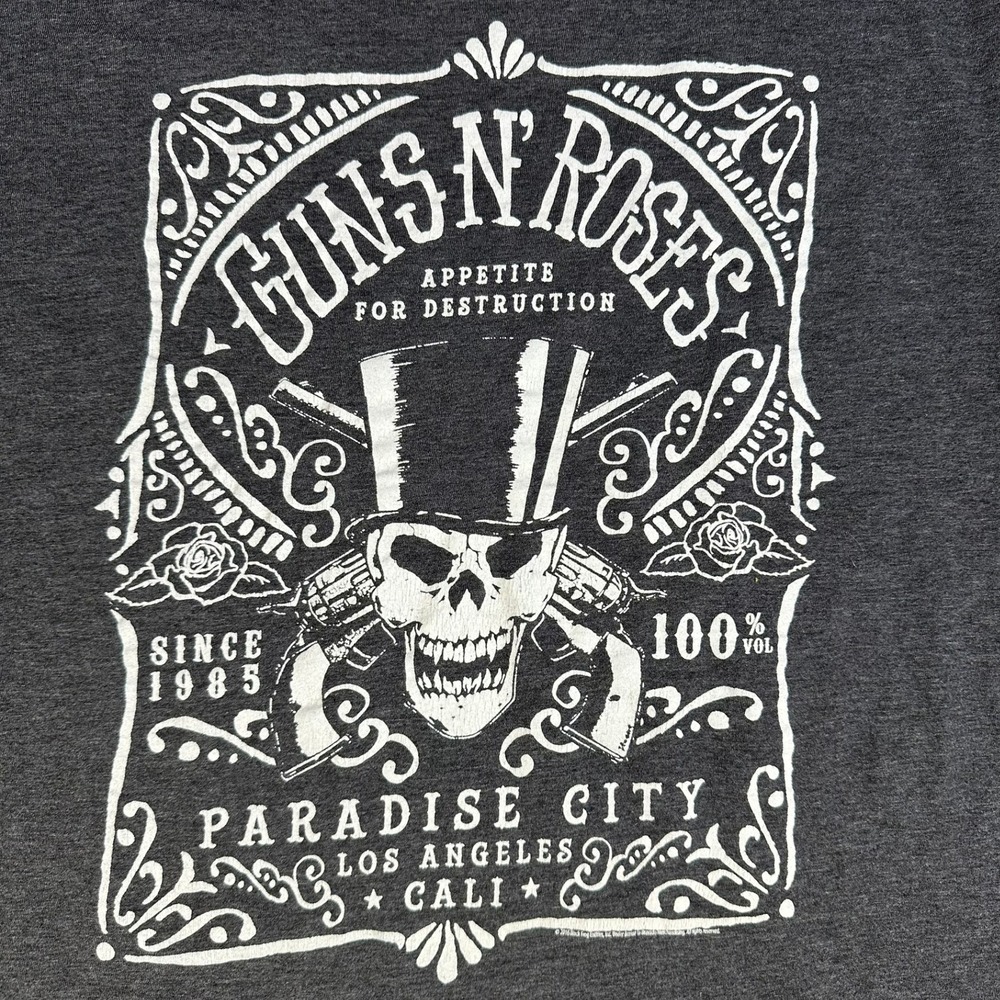Bravado Guns N Roses Appetite For Destruction Graphic T-Shirt Gray Mens Large - Picture 7 of 7